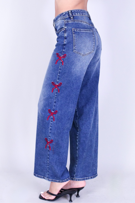 BOW CRUSH JEANS