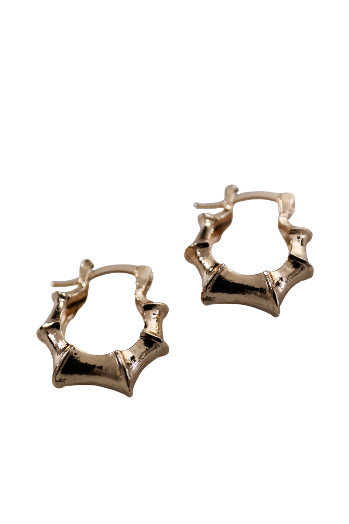 MINI BAMBOO HOOP EARRINGS