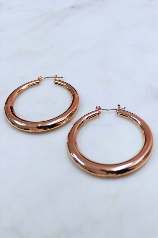 FLAT HOOP EARRINGS