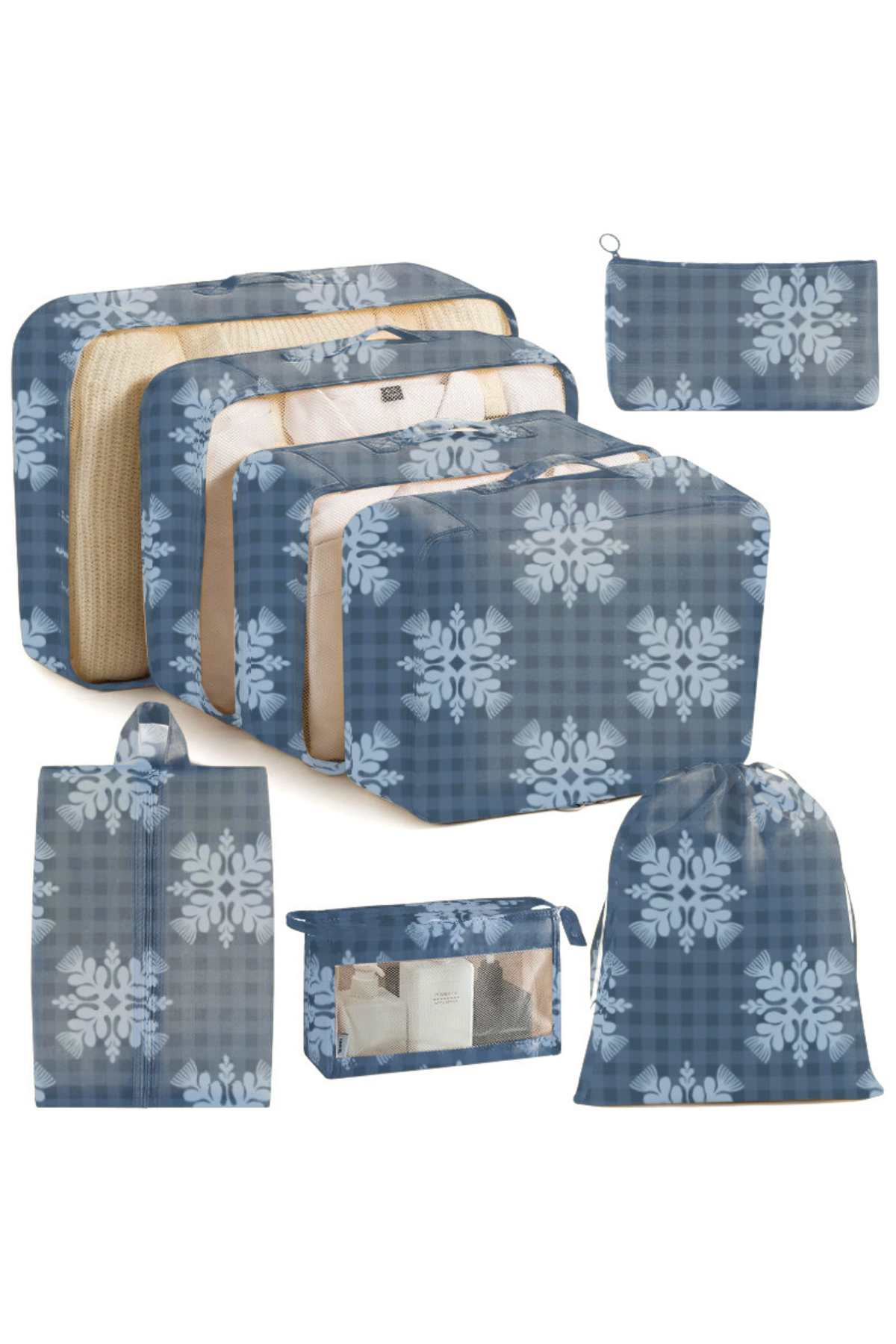 GINGHAM OHIA TRAVEL PACKING CUBES