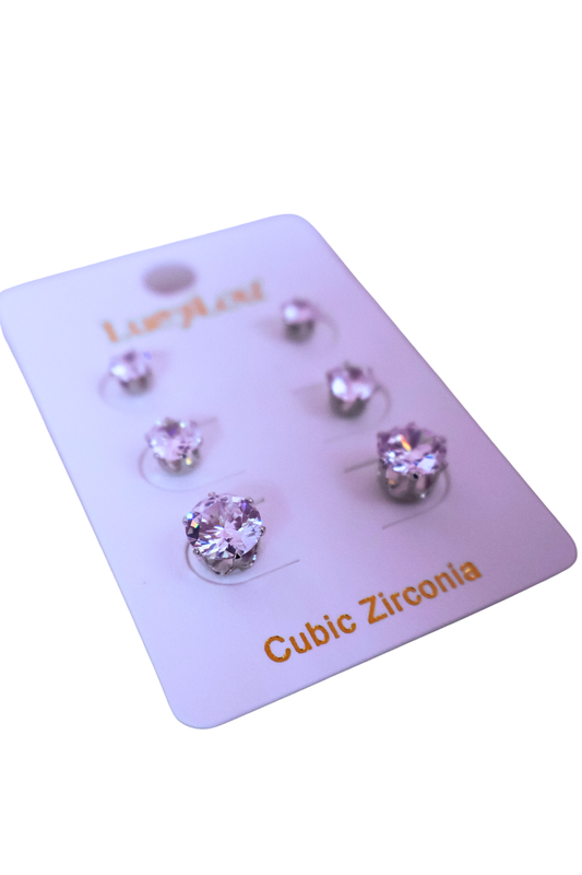 TRIPLE GLITZ CUBIC STUDS