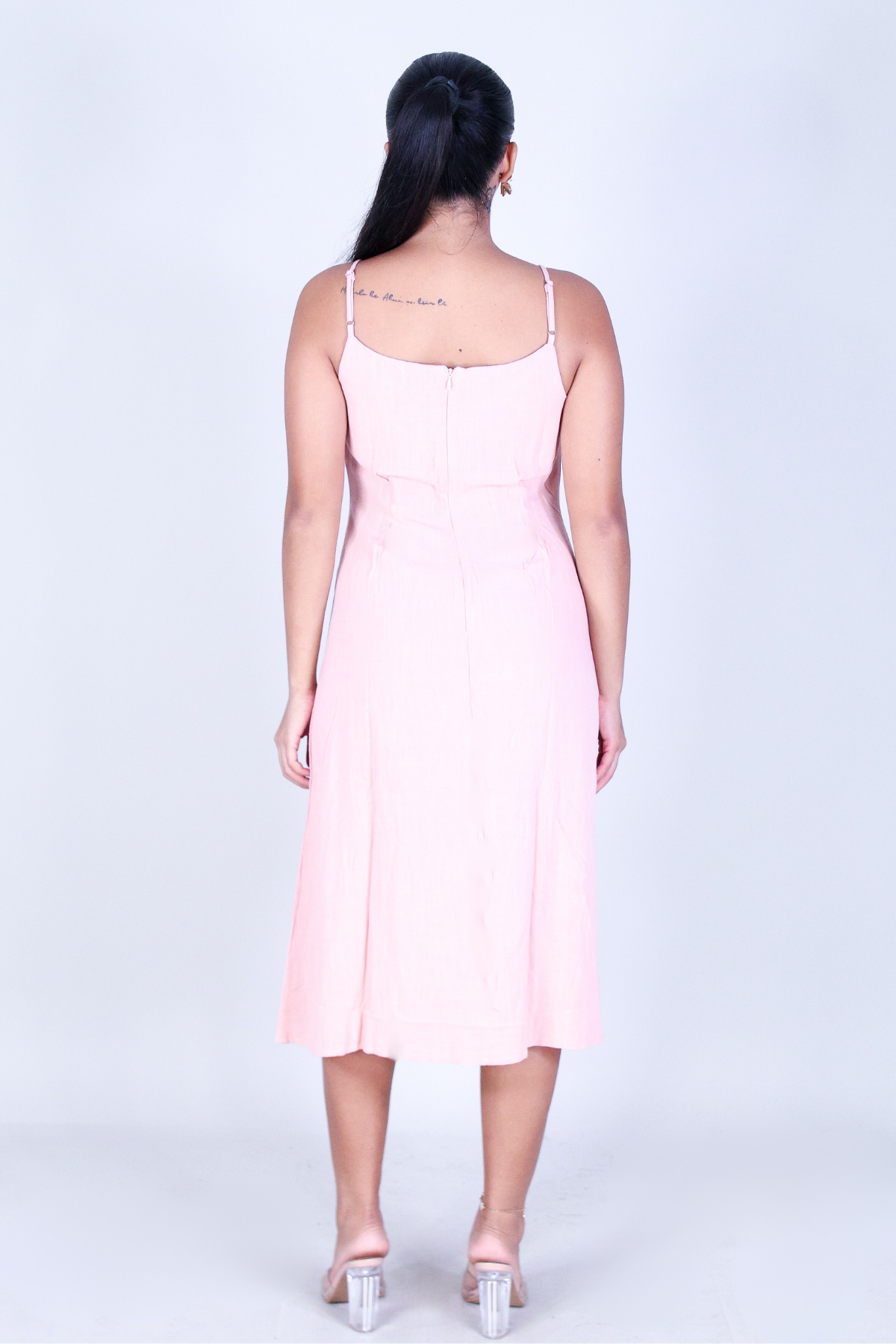 DARLING LINEN MIDI DRESS