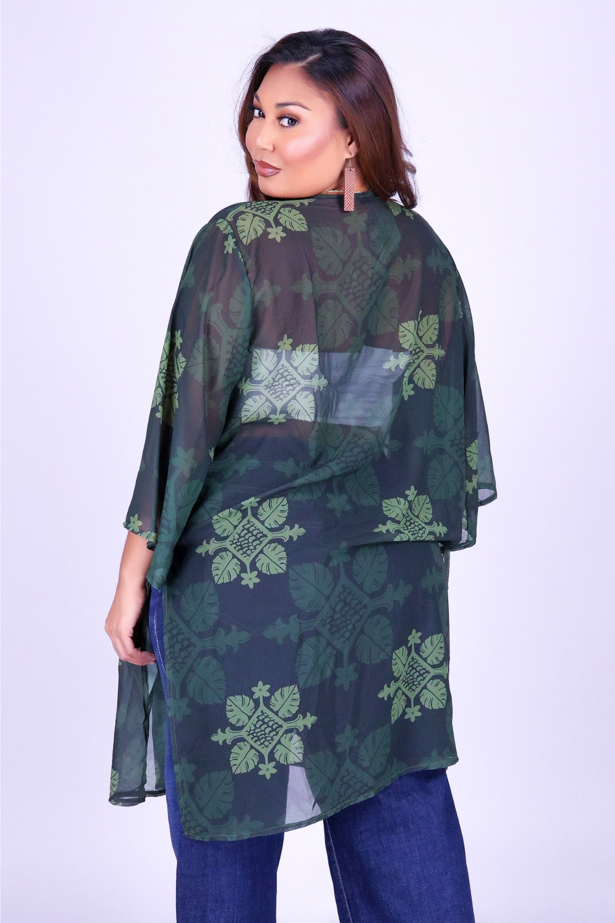 MONSTERA QUILT CHIFFON CARDIGAN