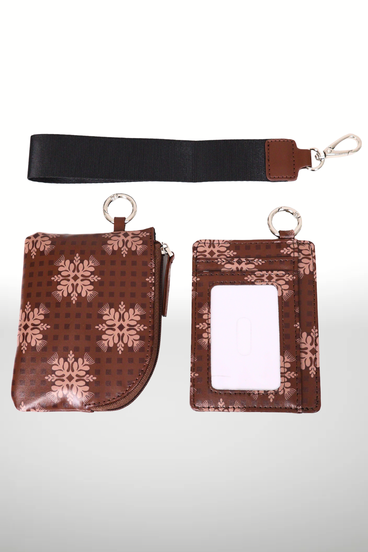 GINGHAM OHIA POUCH KEYCHAIN