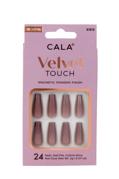 Jeans Warehouse Hawaii - PRESS ON NAILS - VELVET BROWN CAT EYE NAILS | By CALA PRODUCTS