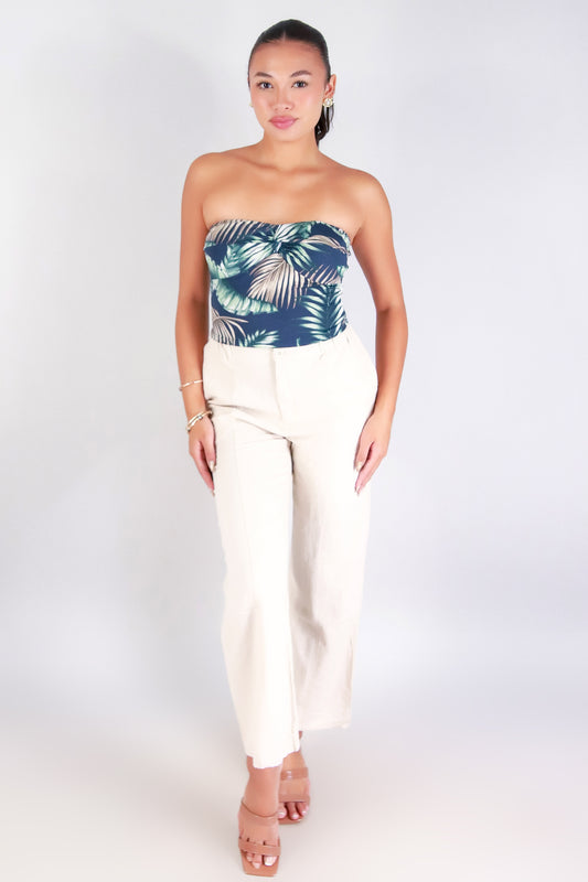 Jeans Warehouse Hawaii - SL PRINT - ISLAND VIBES TUBE TOP | By PAPERMOON/ B_ENVIED
