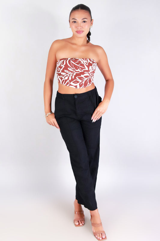 Jeans Warehouse Hawaii - TANK PRINT WOVEN CASUAL TOPS - SWAY WITH ME TUBE TOP | By I JOAH