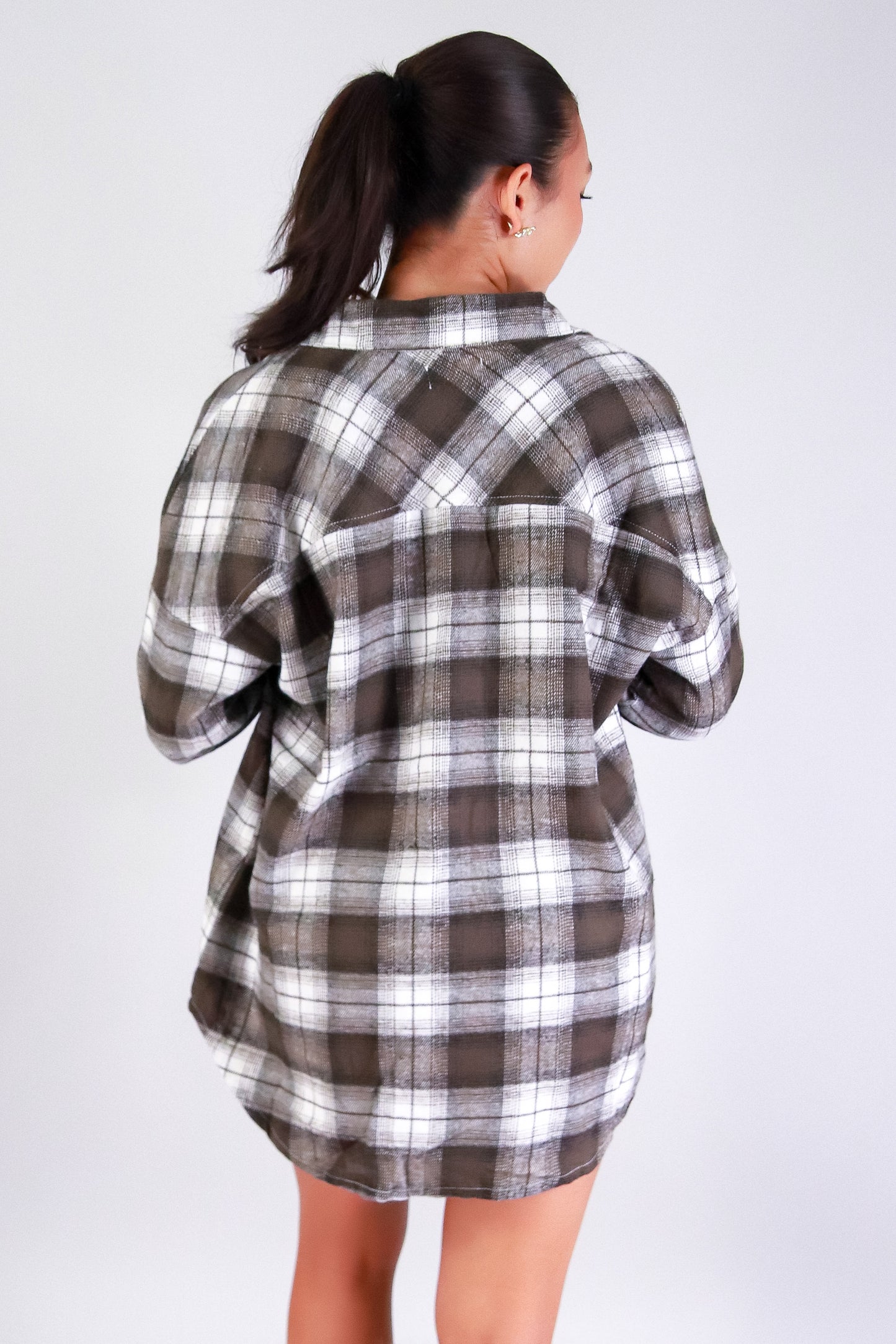 Jeans Warehouse Hawaii - L/S PRINT WOVEN CASUAL TOPS - FOREVER PLAID TOP | By CI SONO/CAVALINI