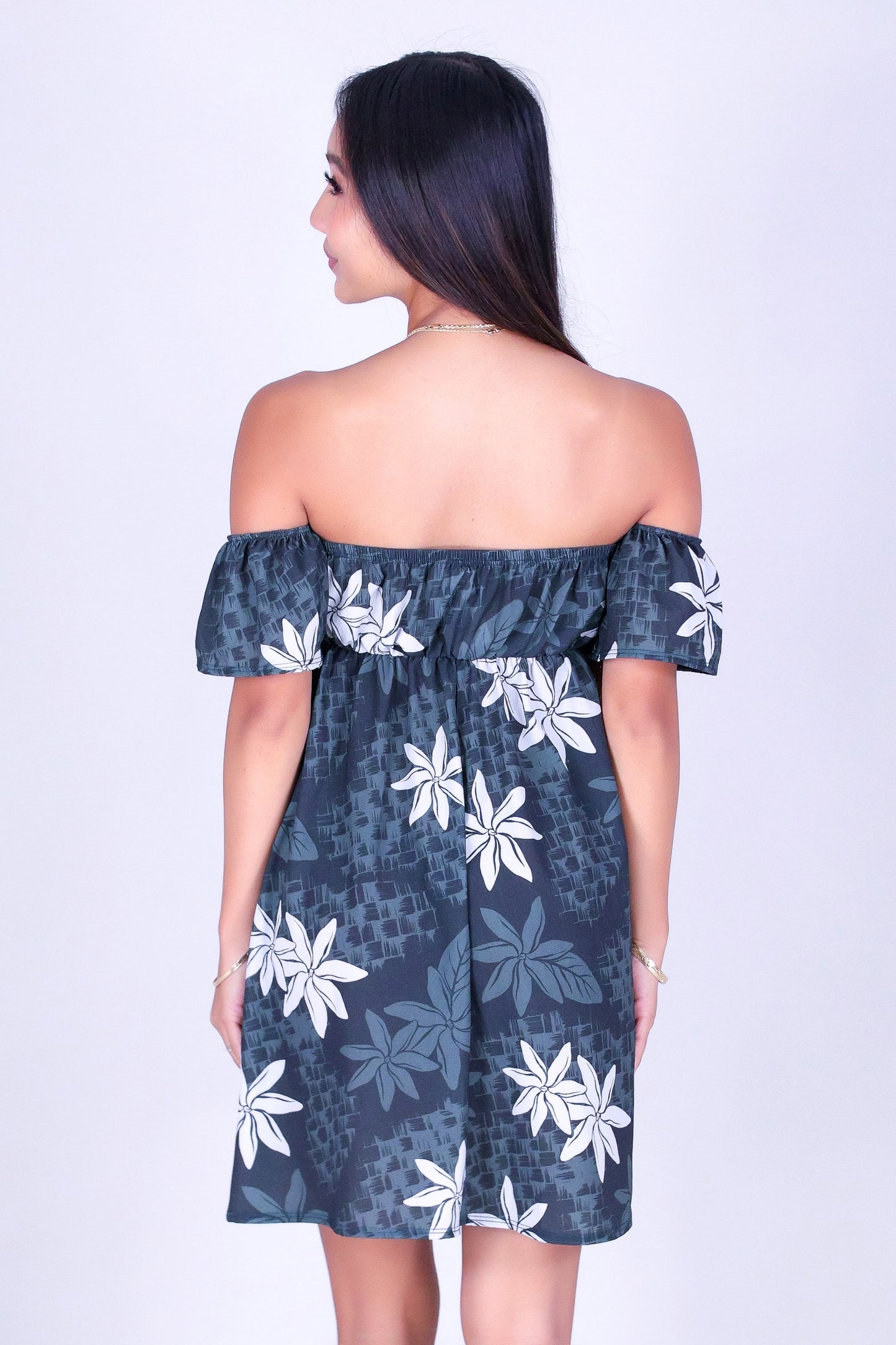 LAUHALA OFF-SHOULDER BABYDOLL DRESS
