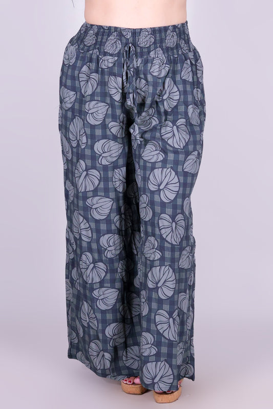 ANTHURIUM PALAKA SMOCKED WAIST PANTS