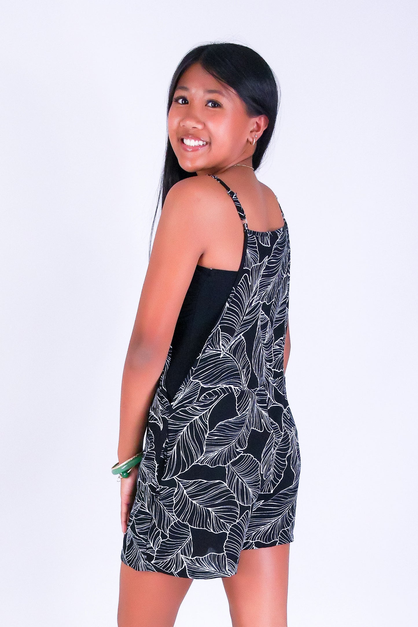 TROPICAL LEAF ROMPER | KIDS SIZE 2-16