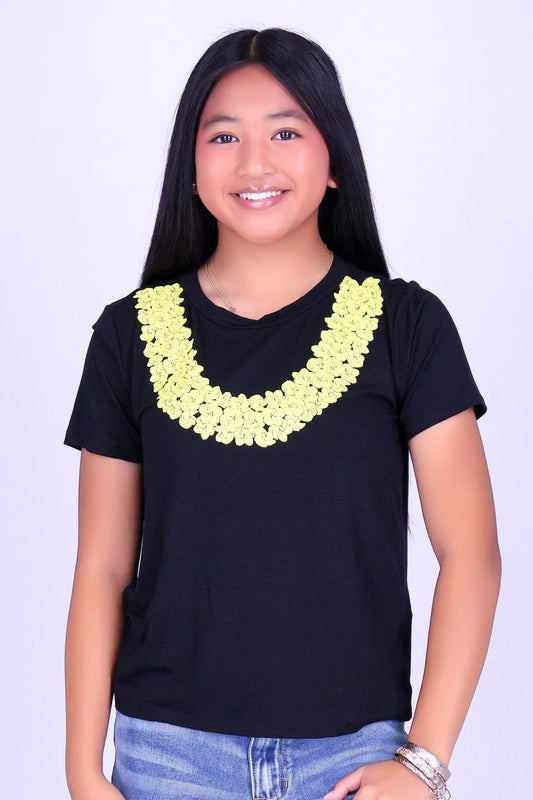 THICK PLUMERIA LEI TEE | KIDS SIZE 2-16