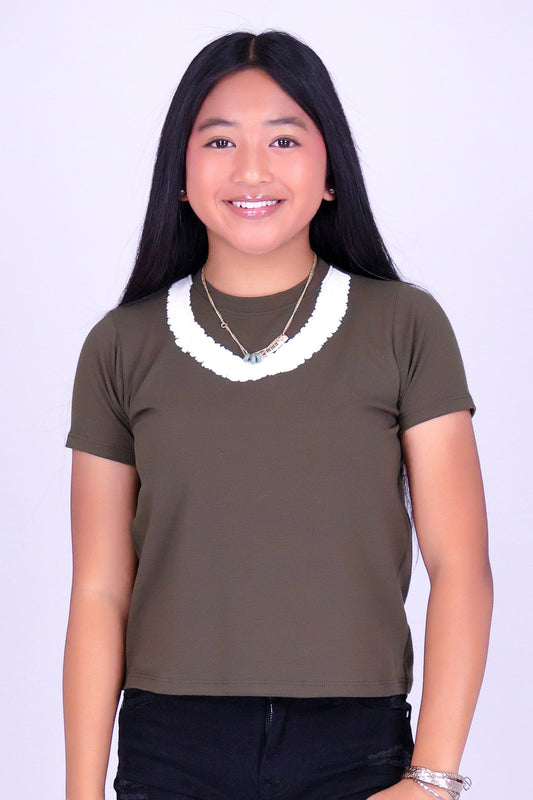 PIKAKE ROPE OVERSIZED LEI TEE | KIDS SIZE 2-16