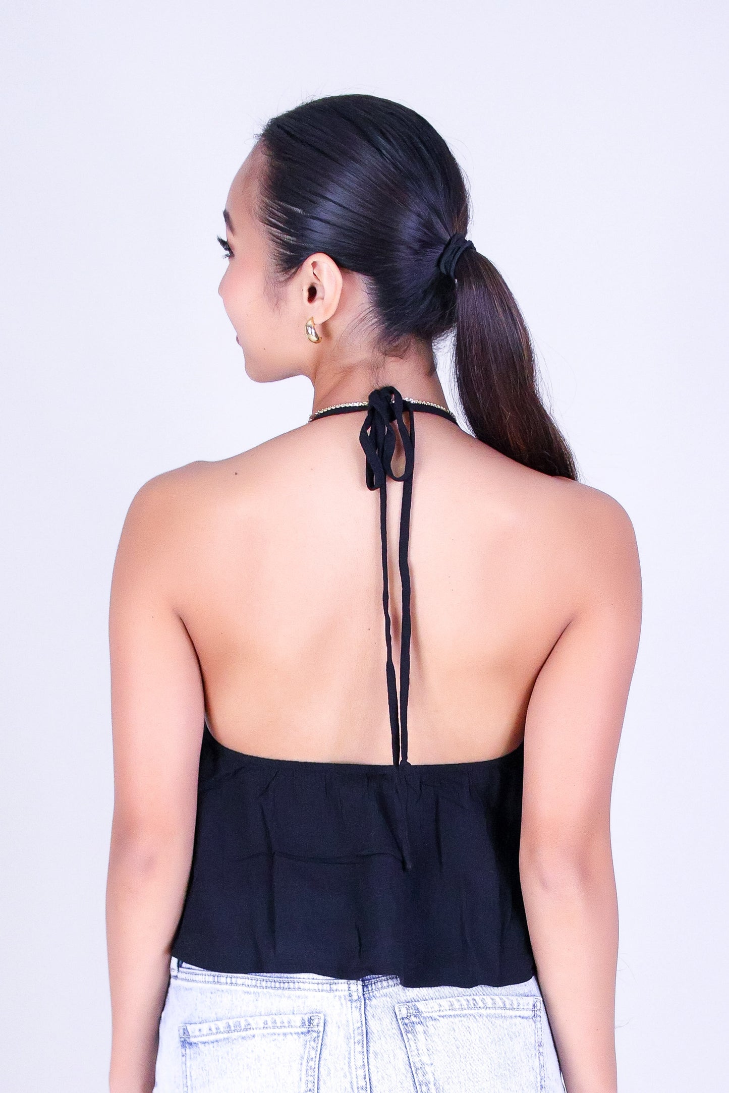 CUTIE TIE HALTER TOP