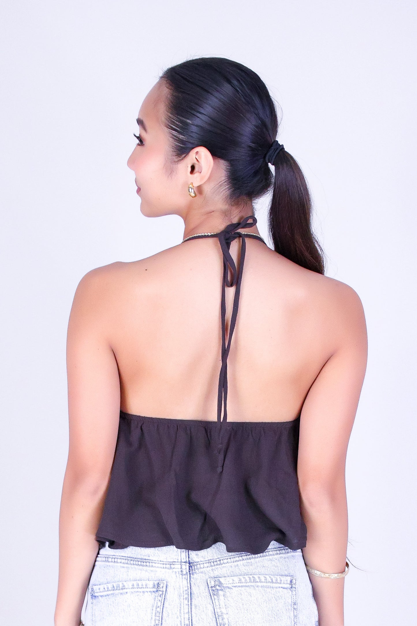 CUTIE TIE HALTER TOP