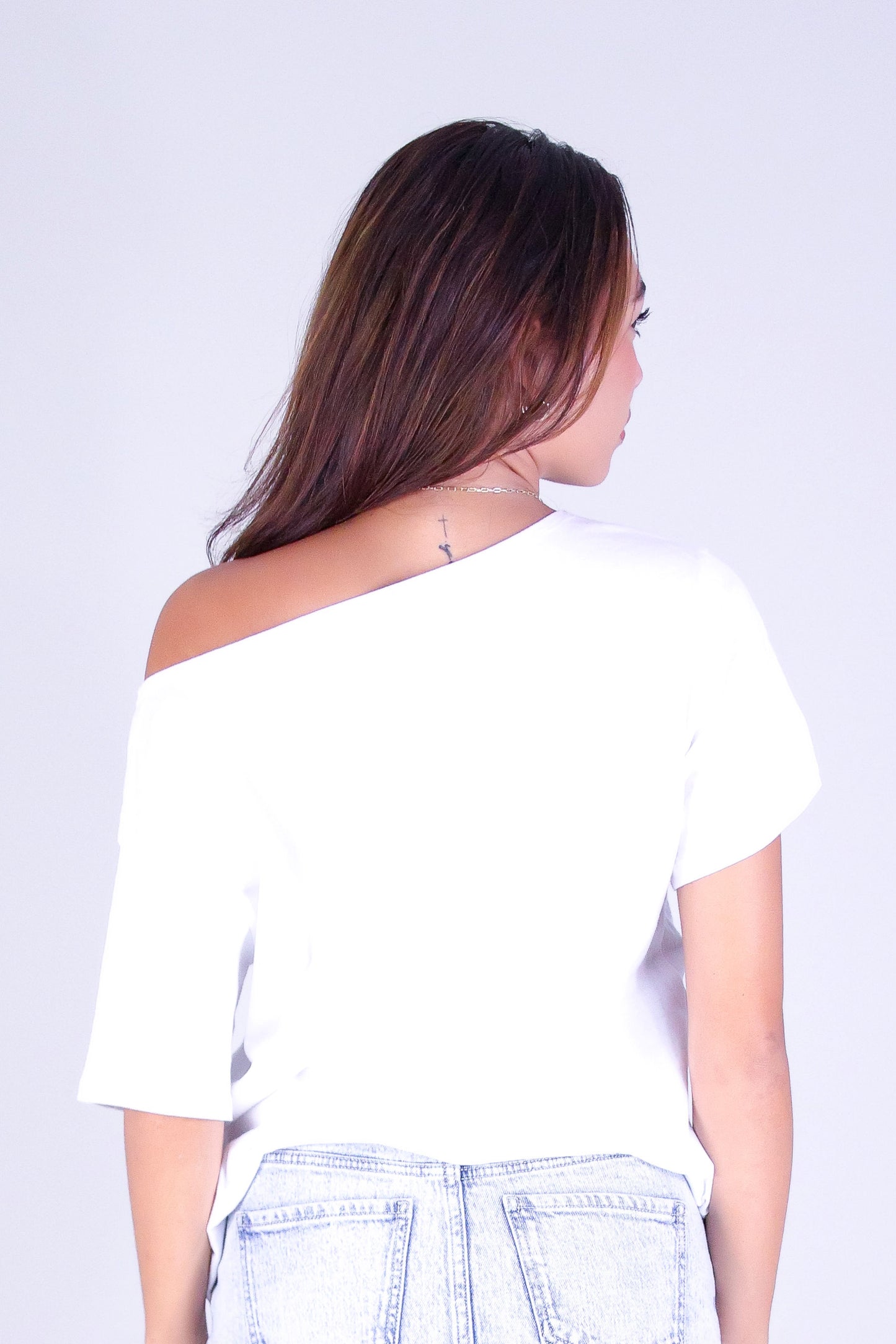 HAWAII HIBISCUS OFF SHOULDER TEE