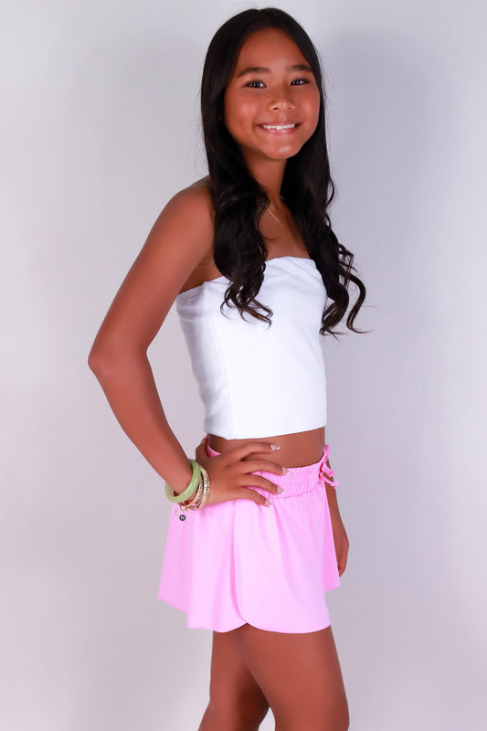 Jeans Warehouse Hawaii - NON DENIM SHORTS 7-16 - POWER PUFF ATHLETIC SHORTS | KIDS SIZE 7-16 | By FULL CIRCLE TRENDS