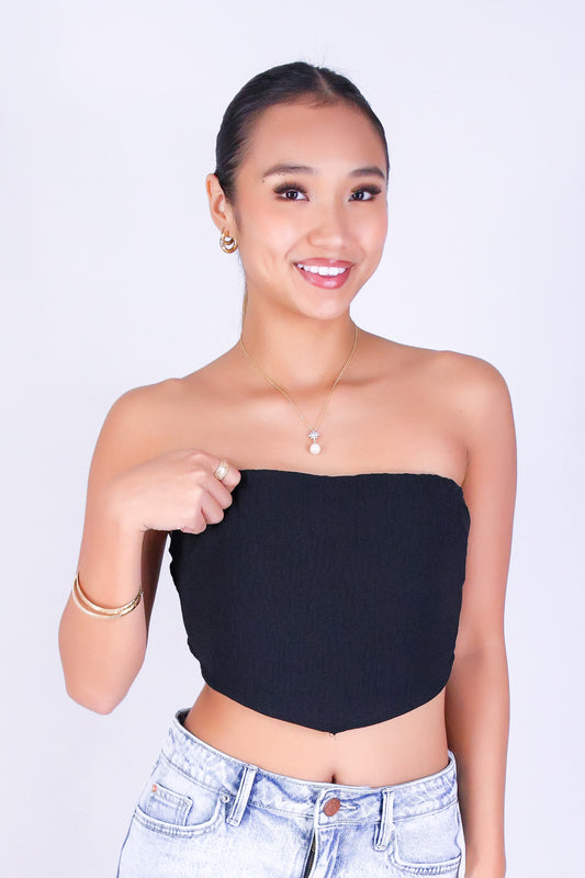 DARLING CURVE CROP TUBE TOP