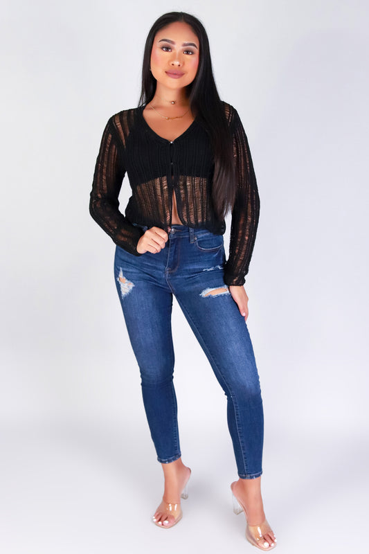 Jeans Warehouse Hawaii - SOLID LONG SLV CARDIGANS - CAREFREE CARDIGAN | By MINE FASHION