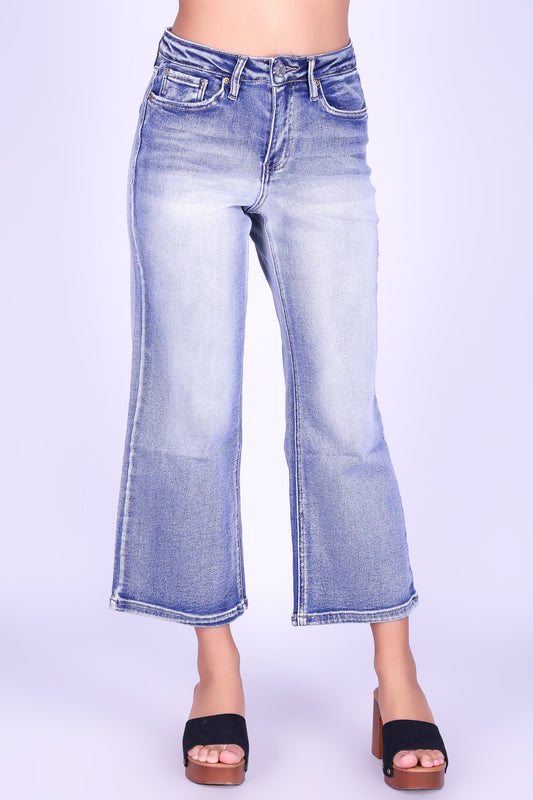 HIGHLINE CROP DENIM CAPRI'S