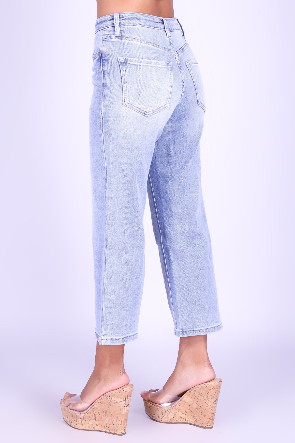 HIGHLINE CROP DENIM CAPRI'S