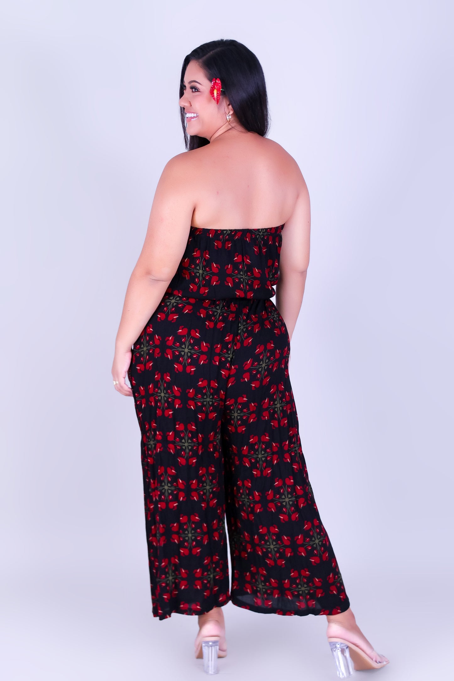 ANTHURIUM QUILT JUMPSUIT
