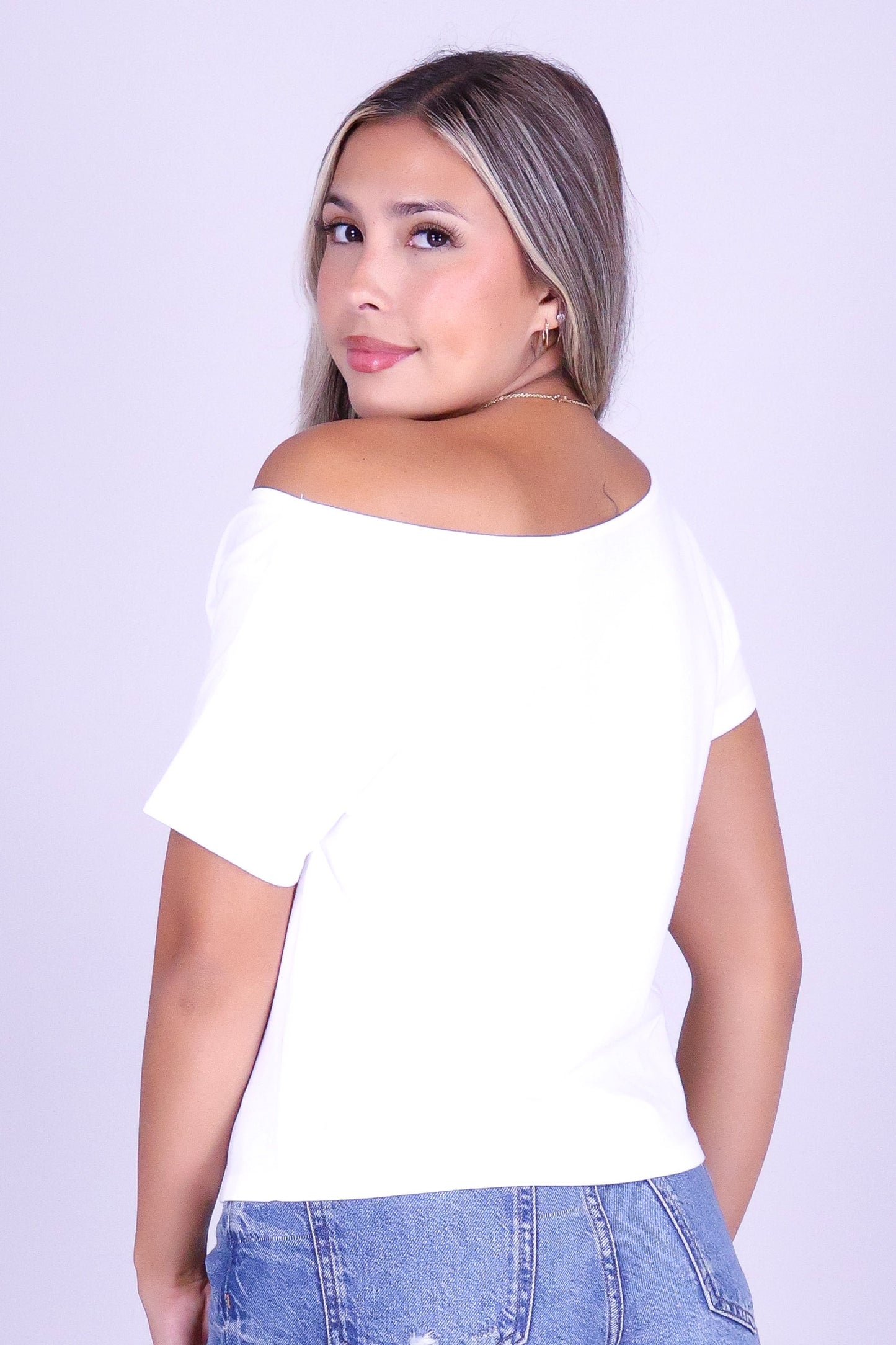 ULU QUILT OFF SHOULDER TEE