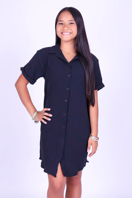 LITTLE DARLING BUTTON DOWN DRESS | KIDS SIZE 2-16