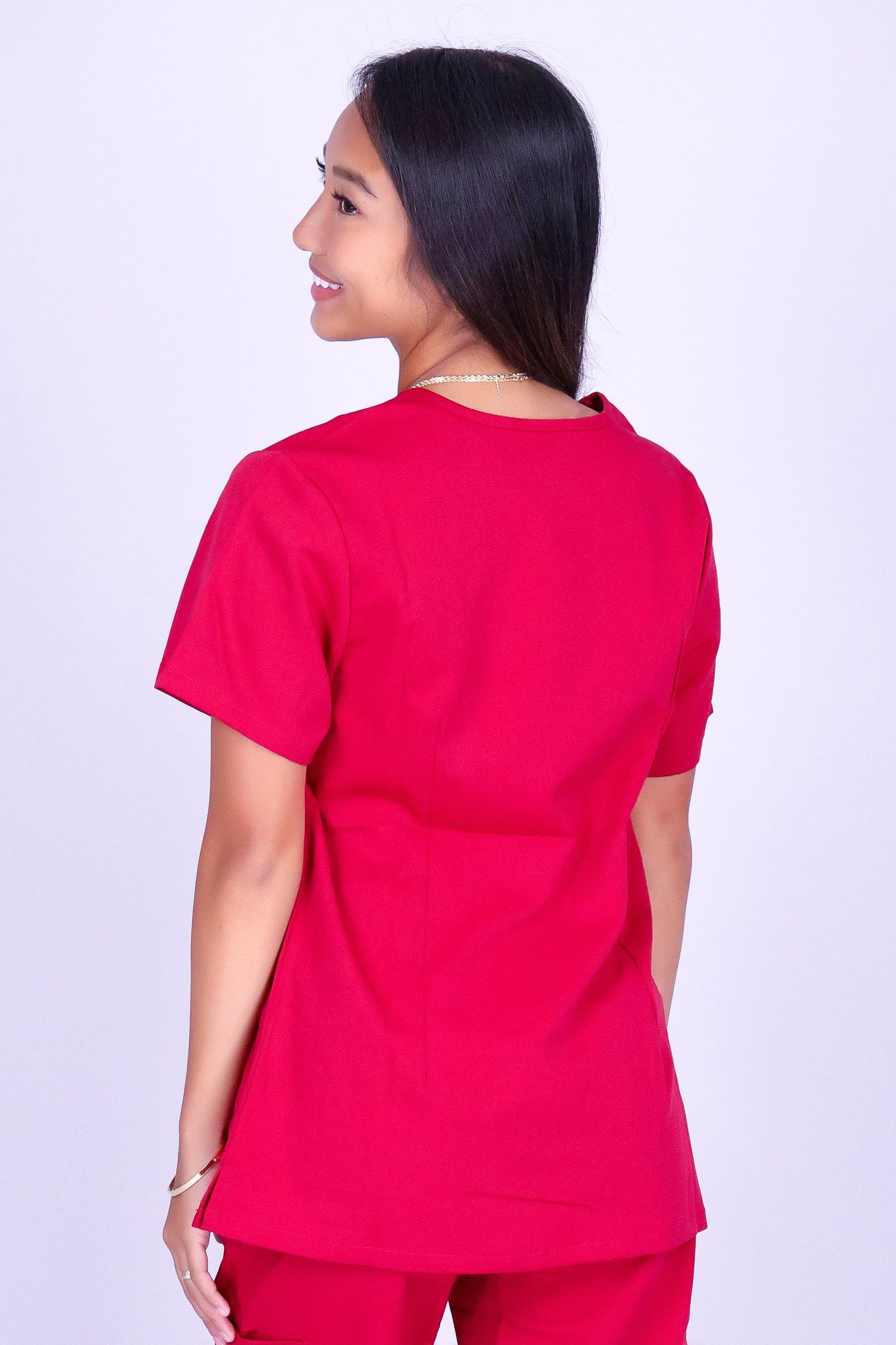 CARING HANDS SCRUB TOP
