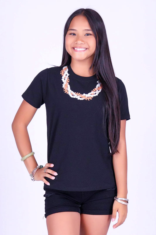 PUAKENIKENI PIKAKE OVERSIZED LEI TEE | KIDS SIZE 4-14