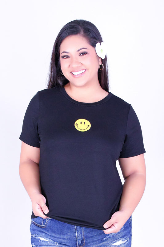 SMILEY FACE SCREEN TEE