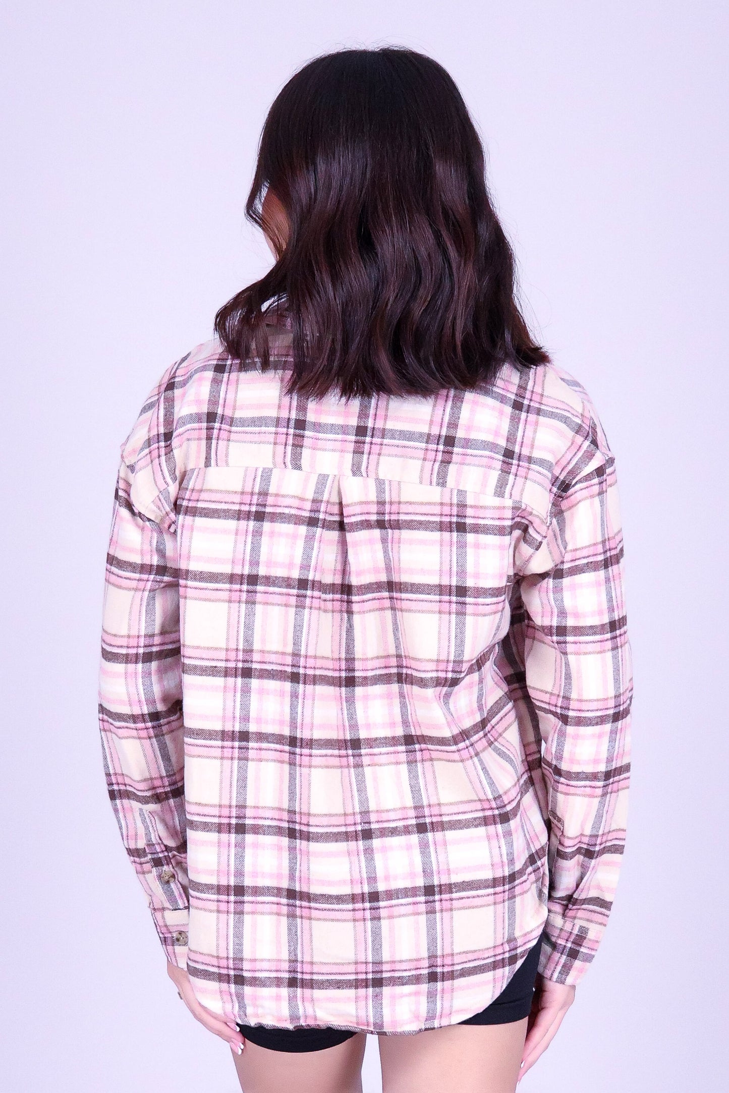 ROUGH CUT PLAID TOP