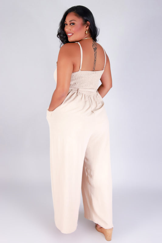 Jeans Warehouse Hawaii - PLUS SOLID JUMPSUITS - LOVELY DAYS JUMPSUIT | By ZENOBIA