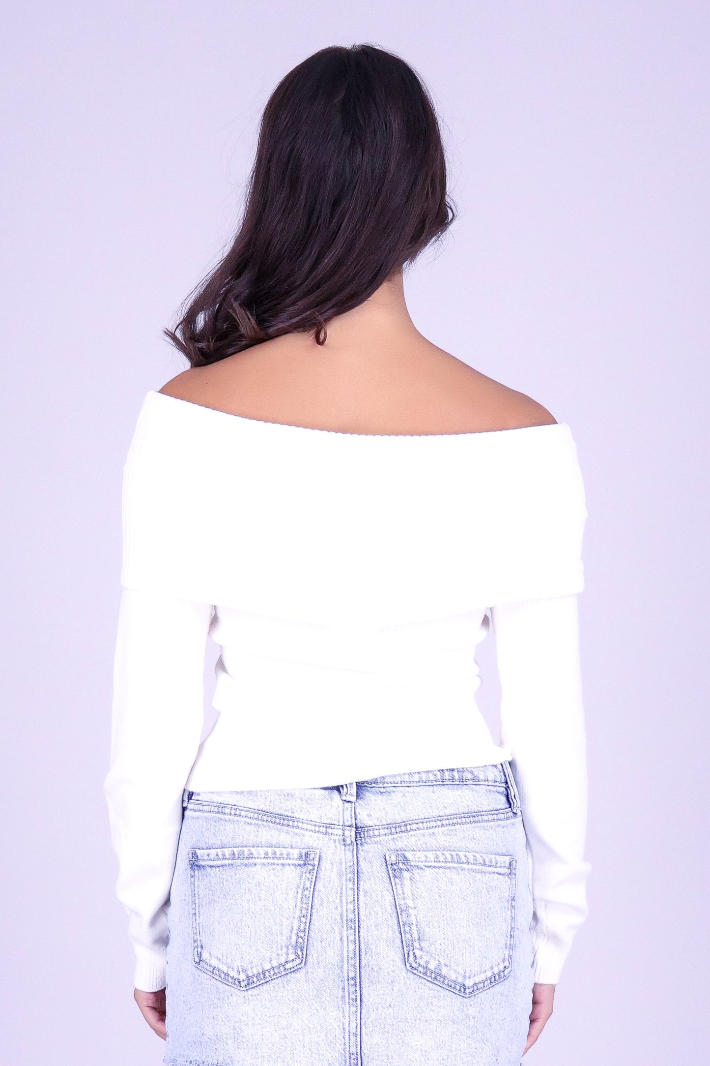 IT'S COLD OUTSIDE OFF SHOULDER SWEATER