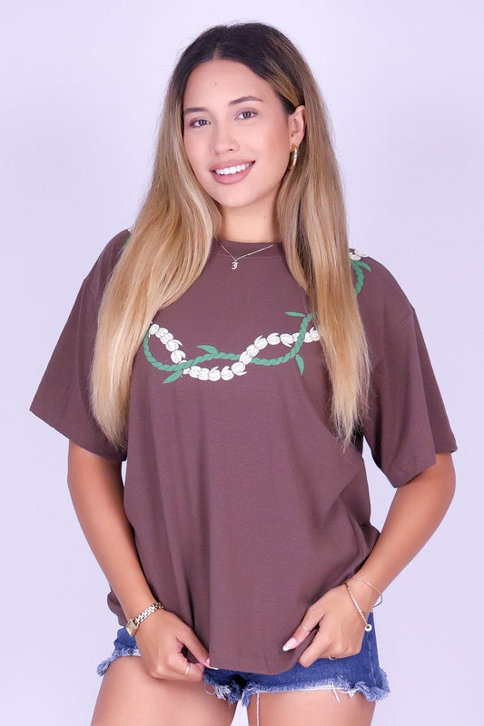 TI LEAF PIKAKE OVERSIZED TEE