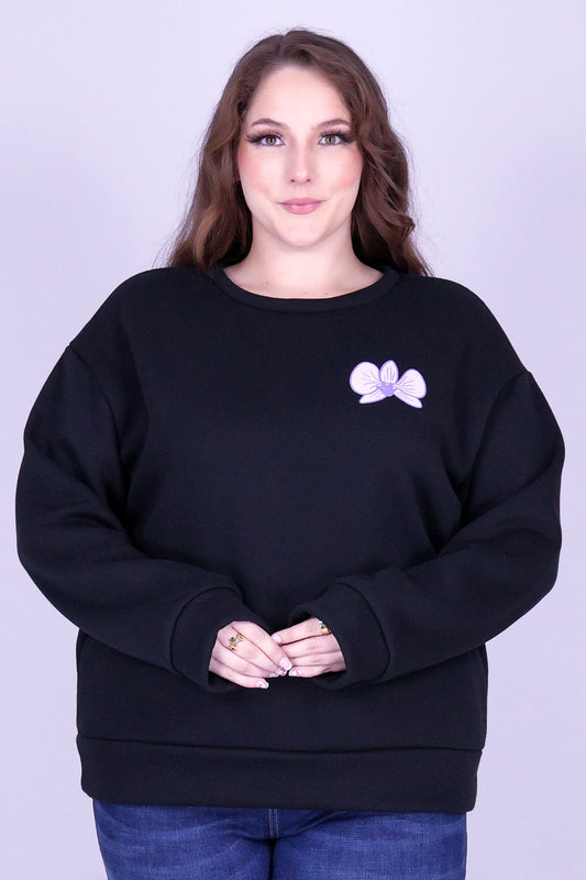 ORCHID CROWN FLOWER LEI BACK SWEATER