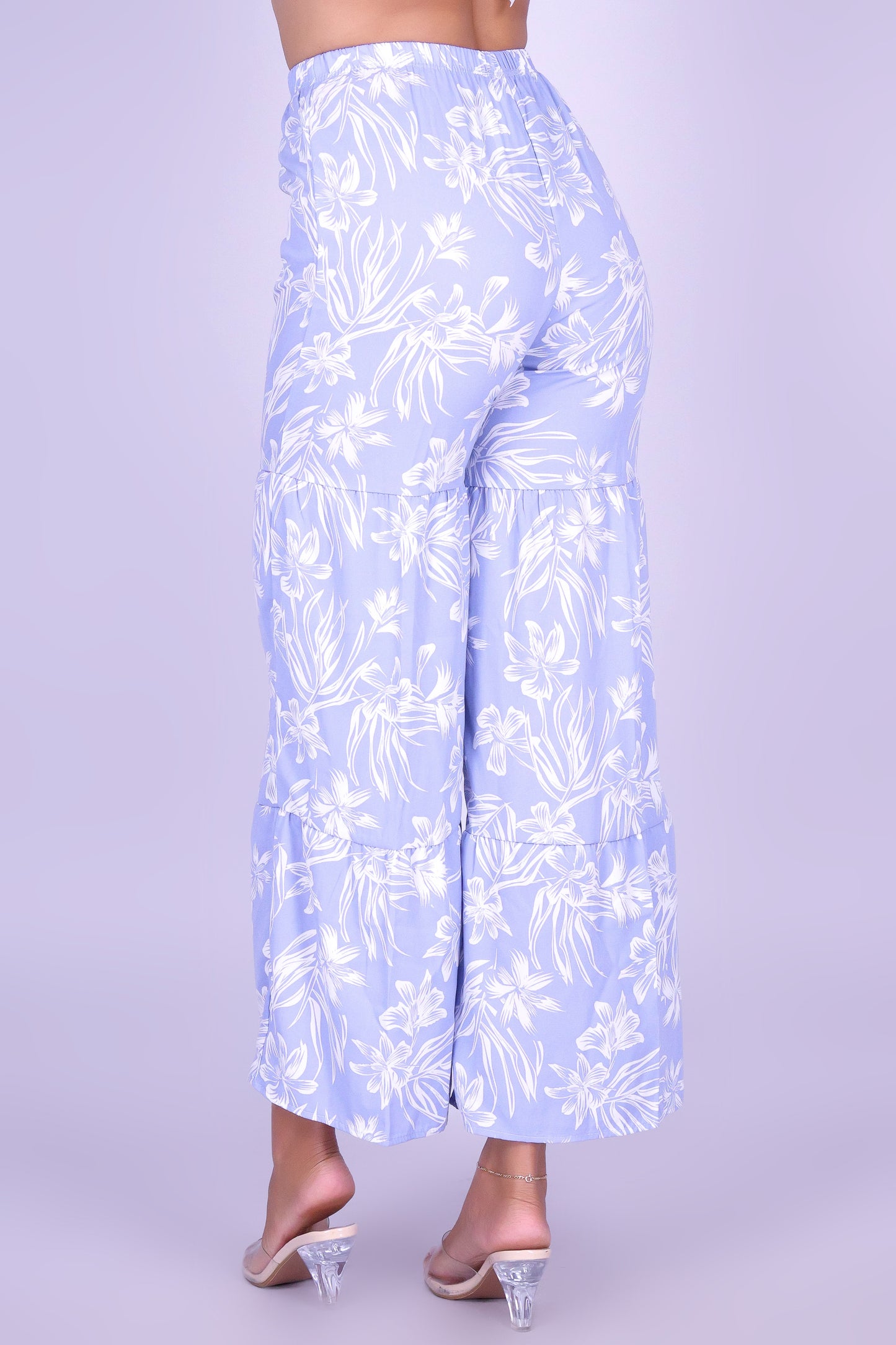 PALM & PETAL TIERED PANTS