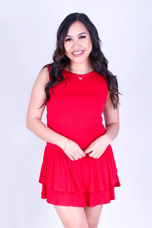 TWIRL ME RUFFLE DRESS