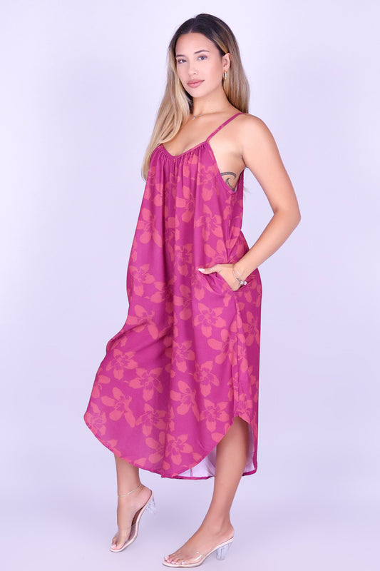 SILK FLOSS TREE FLOWER NO WAIST JUMPSUIT