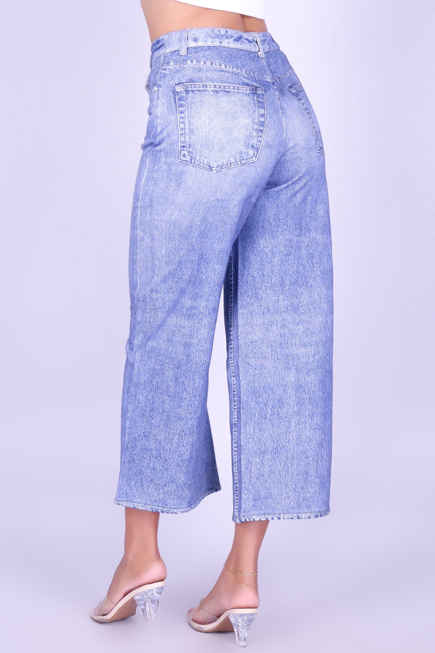 DENIM LOOK PANTS