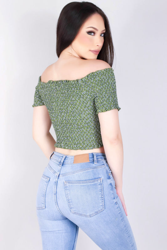 Jeans Warehouse Hawaii - S/S PRINT WOVEN DRESSY TOPS - NEXT TRIAL CROP TOP | By PAPERMOON/ B_ENVIED