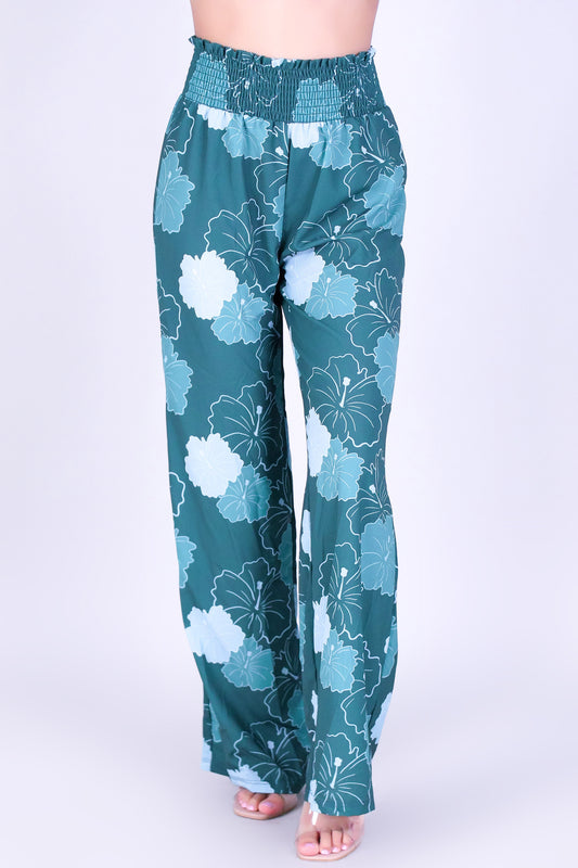 MULTI ALOALO SMOCKED WAIST PANTS