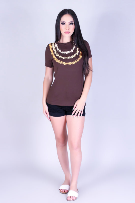 PUAKENIKENI 3 STRAND LEI TEE