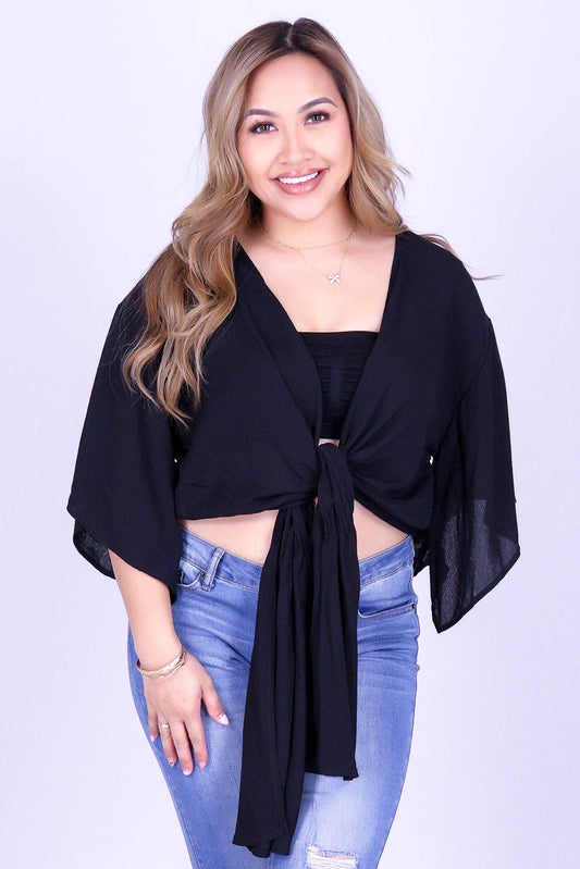 ZEN MUSE TIE FRONT TOP