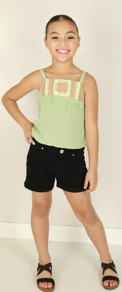 Jeans Warehouse Hawaii - S/L PRINT TOPS 4-6X - LUCKY GIRL TOP | KIDS SIZE 4-6X | By STAR RIDE KIDS