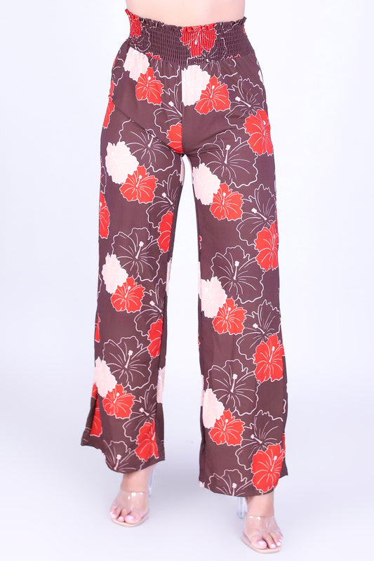 MULTI ALOALO SMOCKED WAIST PANTS