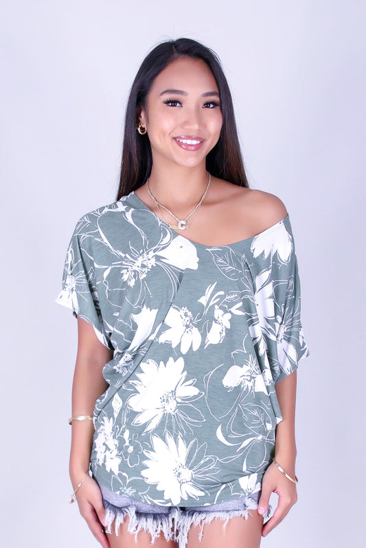 BOTANICAL LINES DOLMAN TOP