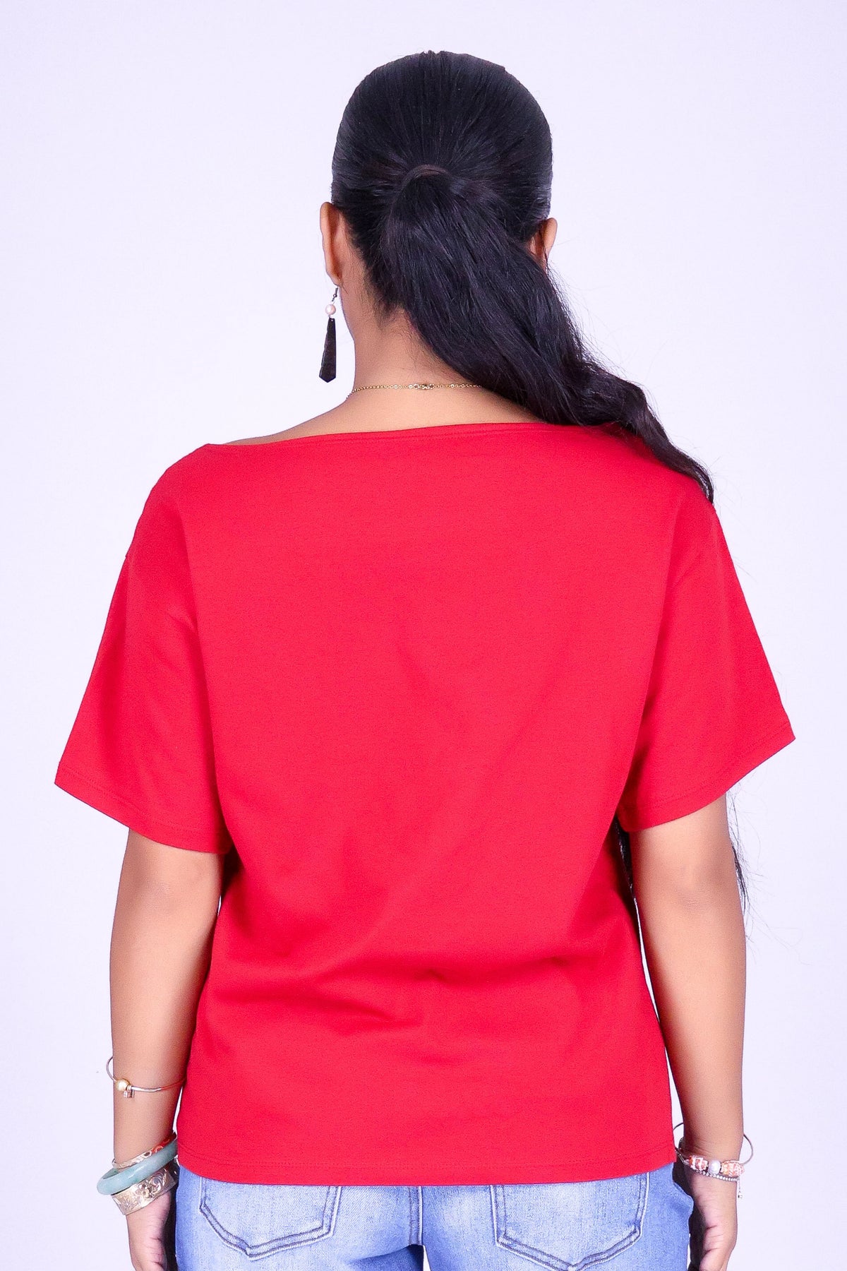 3 IWA OVERSIZED OFF SHOULDER TEE