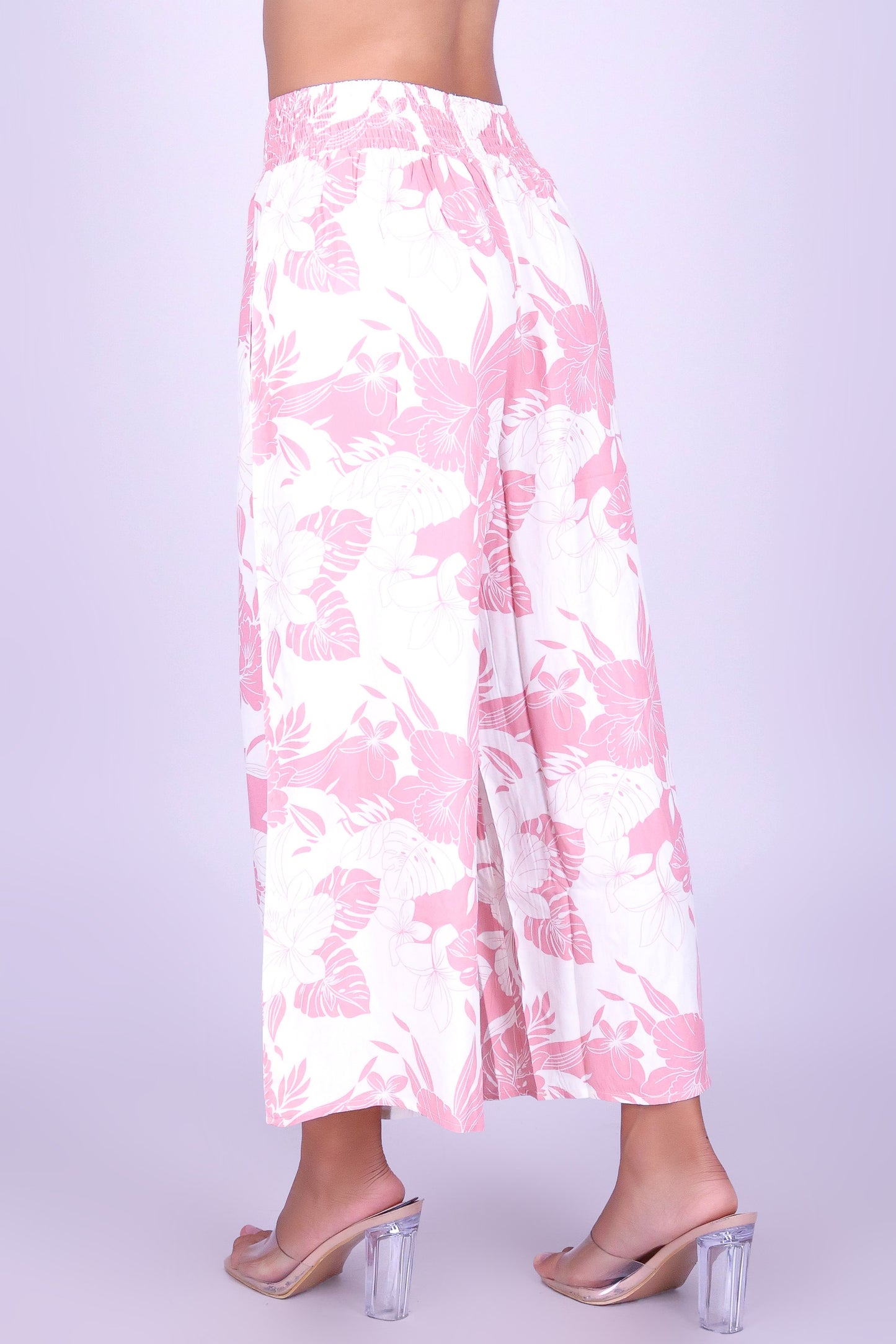 COCONUT COAST SMOCKED WAIST CAPRI'S