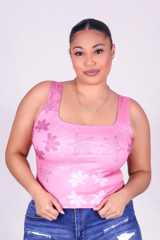 NAUPAKA SQUARE NECK TOP